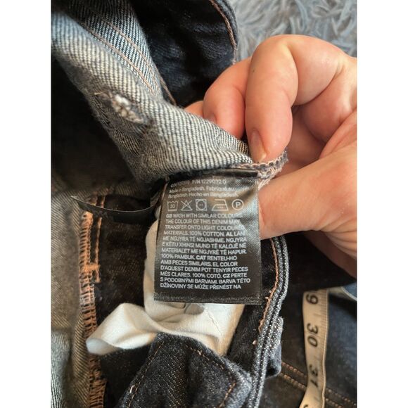 H&M High Rise Dark Navy Denim Barrel Leg Jeans Size 6 - Picture 4 of 7